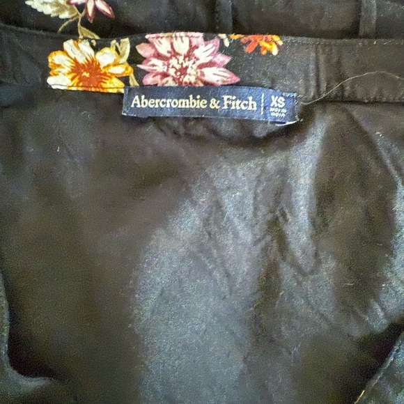 Abercrombie & Fitch Women’s Black Floral Button Up Dress Size XS - Picture 12 of 13